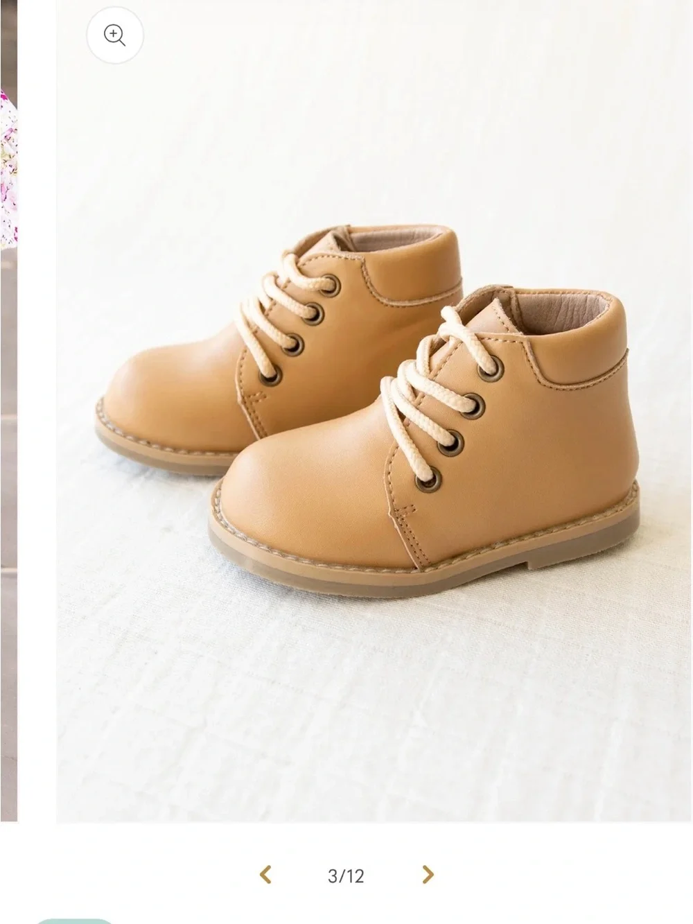 SweetHoney Tan Lace-Up Baby Walker Boots